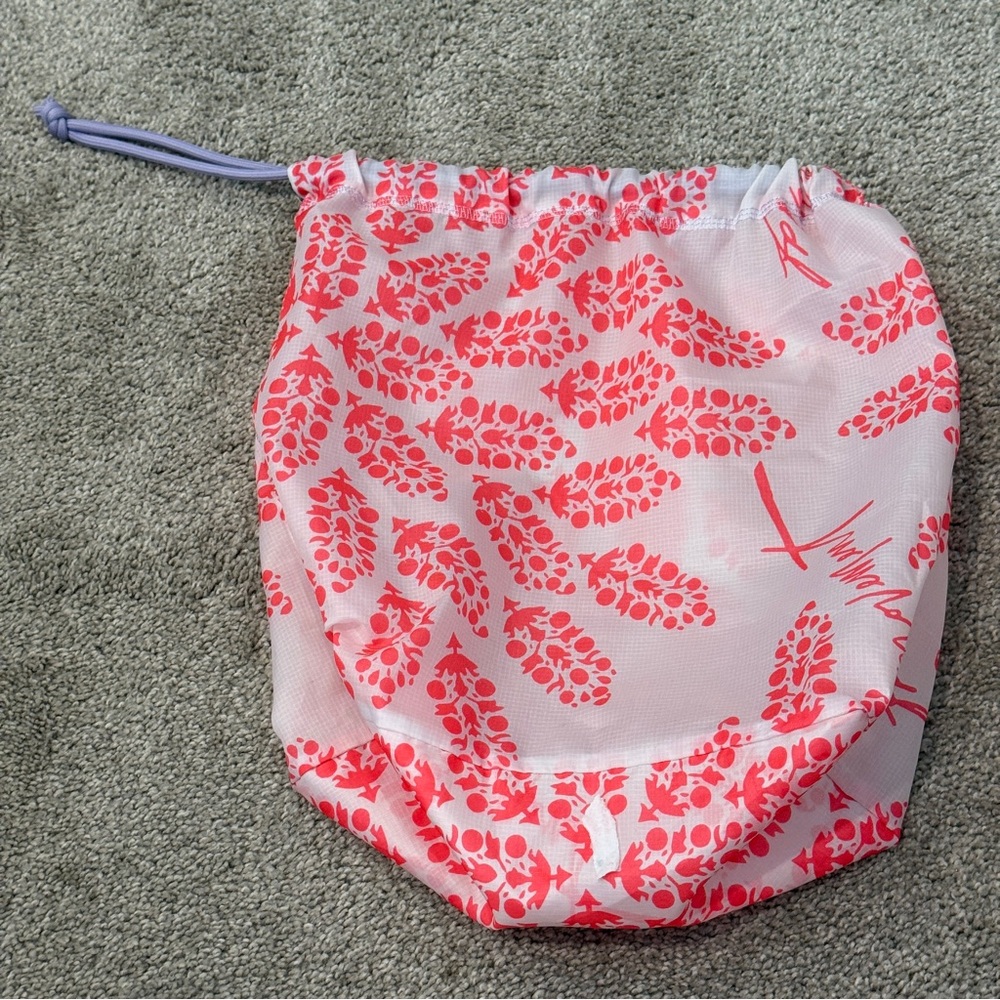 Free People Movement Drawstring Bag Barbiecore Athleisure Gym Yoga Travel EUC